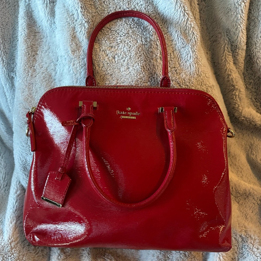 Kate Spade Red Patent Leather Satchel